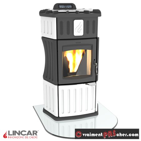 Poêle à pellets hydro Lincar Monella 940/SA Céramique blanc