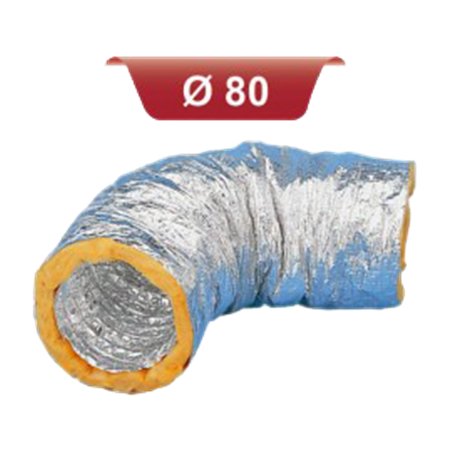 Gaine aluminium isolée - Ø 80 mm - vendue par carton de 10m