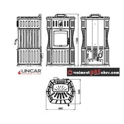 Poêle à pellets hydro Lincar Monella 940/SA Céramique blanc