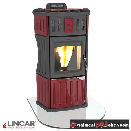 Poêle à pellets hydro Lincar Monella 940/SA Céramique rouge
