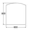 Plaque de sol forme F en acier noir - 600 x 800 mm