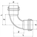 Coude cuivre 90° FF Ø 22 à sertir Coude cuivre 90° FF Ø 22 à sertir