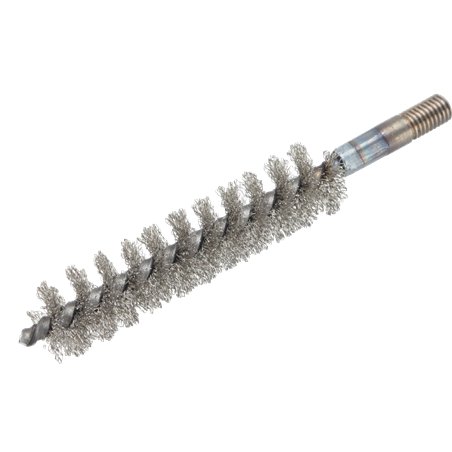 Ecouvillon cylindrique, inox ondulé, filetage M10, fils 100 mm, 120 mm long