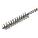 Ecouvillon cylindrique, inox ondulé, filetage M10, fils 100 mm, 120 mm long