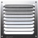 Grille aluminium argent mat avec moustiquaire 10x10 cm