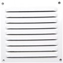 Grille aluminium laquée blanc avec moustiquaire 10x10 cm