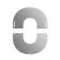 Plaque de finition ronde inox Ø 130 mm