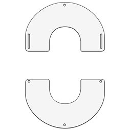 Plaque de finition ronde blanche Ø 120 mm
