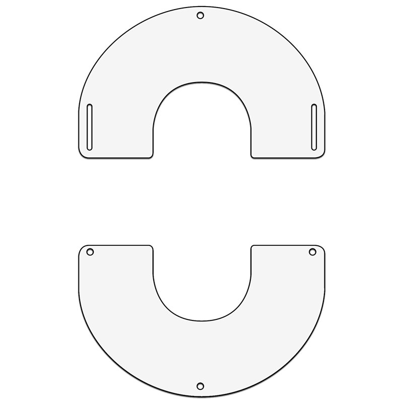 Plaque de finition ronde blanche Ø 120 mm