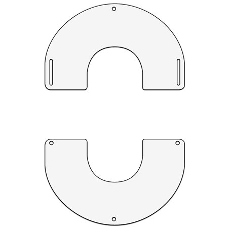 Plaque de finition ronde blanche Ø 120 mm
