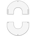 Plaque de finition ronde blanche Ø 120 mm
