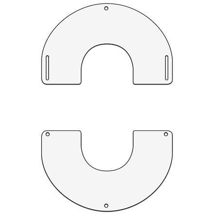 Plaque de finition ronde blanche Ø 120 mm