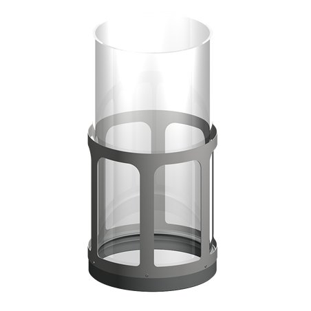 Support avec vitre haute pour barbecue à pellets Haussler