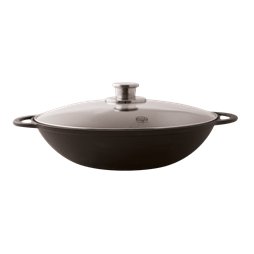 Wok avec couvercle pour barbecue à granulés Haussler