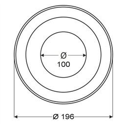 Rosace inox - Ø 100 mm
