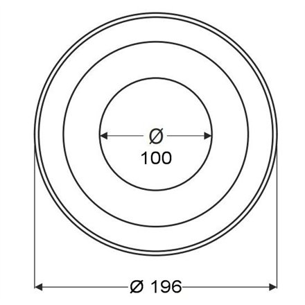 Rosace inox - Ø 100 mm