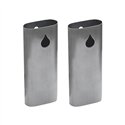 Pack de 2 saturateurs - mi rond - 8 x 3,2 x 20 cm - inox Pack de 2 saturateurs - mi rond - 8 x 3,2 x 20 cm - inox
