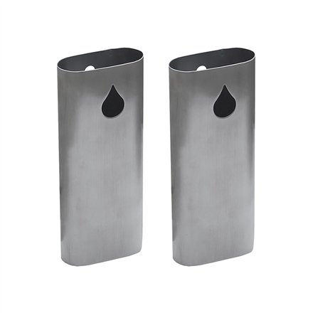 Pack de 2 saturateurs - mi rond - 8 x 3,2 x 20 cm - inox