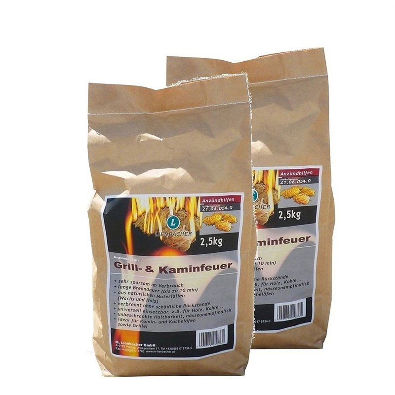 Lot de 2 sacs de 200 allumes barbecues bio - grill et cheminée Lot de 2 sacs de 200 allumes barbecues bio - grill et cheminée