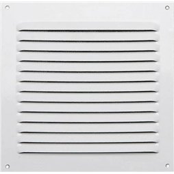 Lot de 5 grilles aluminium laquées blanc avec moustiquaire 15x15 cm - Ep 0,8