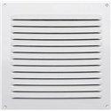 Lot de 5 grilles aluminium laquées blanc avec moustiquaire 15x15 cm - Ep 0,8