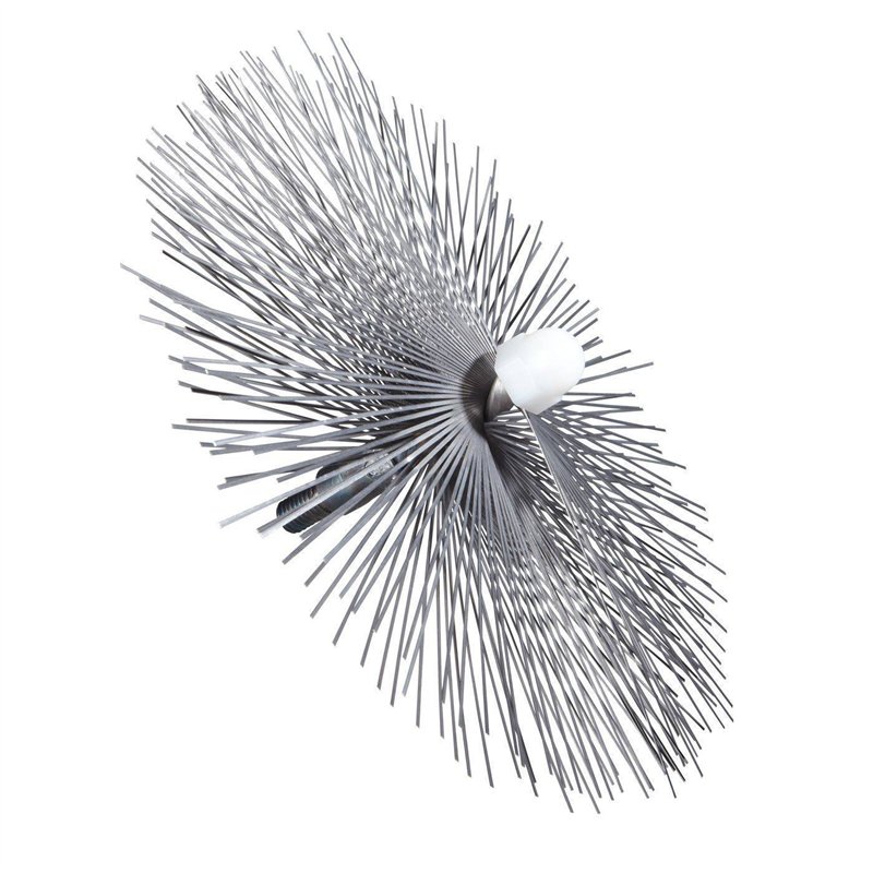 Brosse Ø 15 cm acier plat Souple, 2 couches