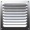 Grille aluminium argent mat avec moustiquaire 30x30 cm