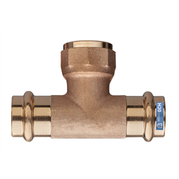 Té égal bronze F Ø 1/2x28 à sertir - filetage Rp