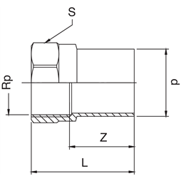 Raccord MF 28 - DN 25 (1) à sertir