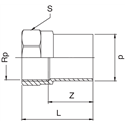 Raccord MF 15 - DN 15 (1/2) à sertir