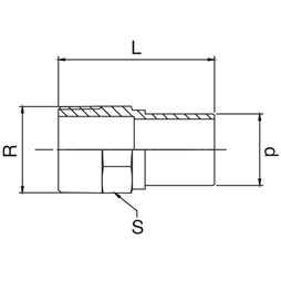 Manchon bronze M Ø 1x28 à sertir - filetage R