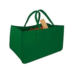 Sac à bois en feutre vert