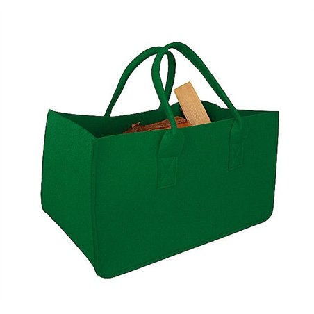Sac à bois en feutre vert