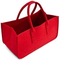 Sac à bois en feutre rouge