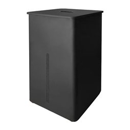 Coffre à granulés rectangulaire noir - 50 kg