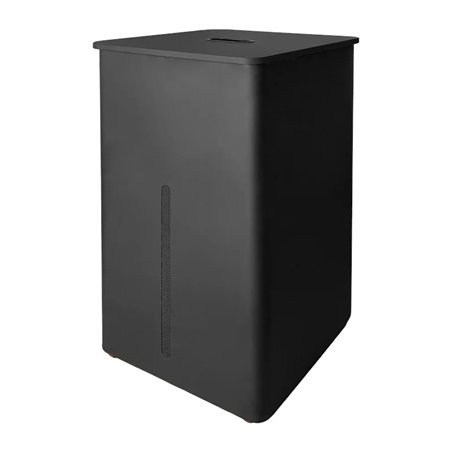 Coffre à granulés rectangulaire noir - 50 kg