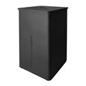 Coffre à granulés rectangulaire noir - 50 kg