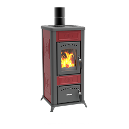 Poêle à bois Lincar Alice 480 AZ Céramique rouge