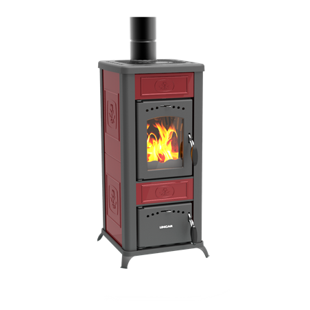 Poêle à bois Lincar Alice 480 AZ Céramique rouge