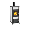 Poêle à bois Lincar Alice 480 AZ Céramique blanc