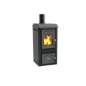 Poêle à bois Lincar Gioia 470 AZ acier émaillé noir
