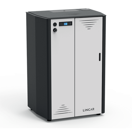 Poêle chaudière à pellets hydro Lincar IdroBoiler gris/blanc