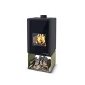 Poêle à bois Skü Värme Deluxe PENTAI olive