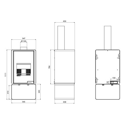 Poêle à bois Skü Värme Deluxe PENTAI olive