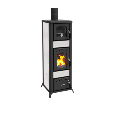 Poêle à bois Lincar Alice 490 AZ Céramique blanc