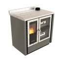 Cuisinière à bois Lincar Fusion Acciaio noir mat Cuisinière à bois Lincar Fusion Acciaio noir mat