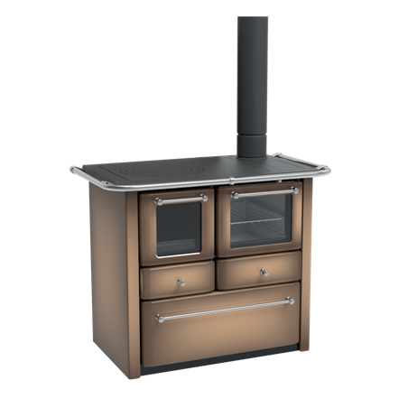 Cuisinière à bois Lincar Gaia 149A V cappuccino