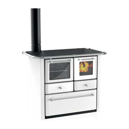 Cuisinière à bois Lincar Gaia 149A V SX blanc