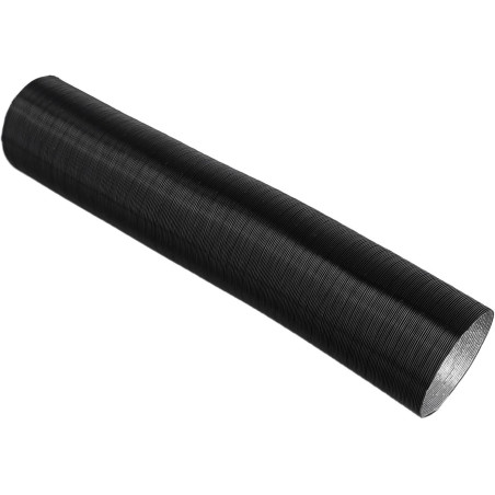 Gaine aluminium extensible noire - Ø 50 mm