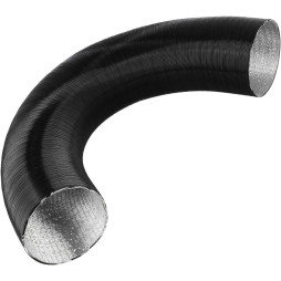 Gaine aluminium extensible noire - Ø 50 mm